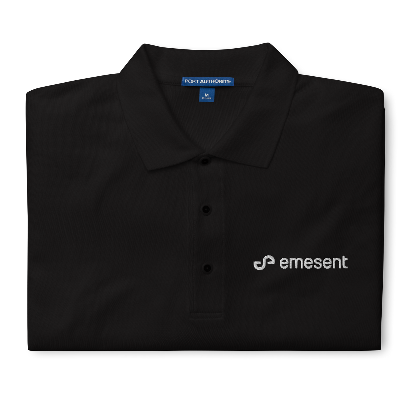 Emesent embroidered polo - Coal