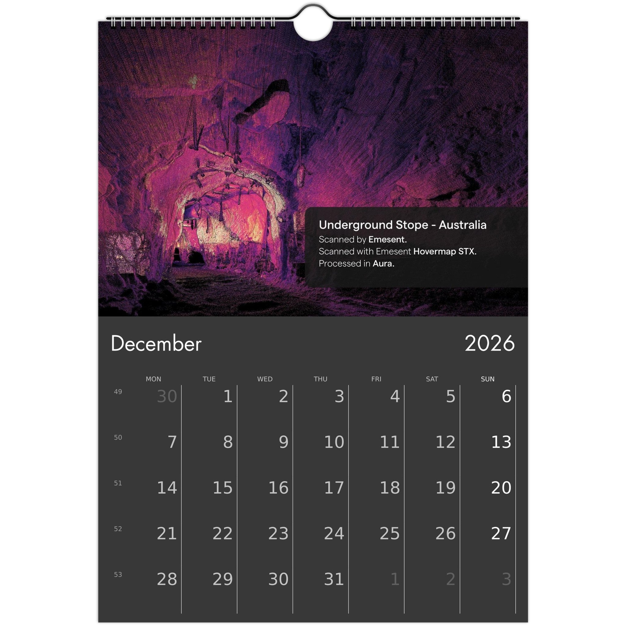 Emesent Point Cloud Calendar - 2026 – Emesent Store